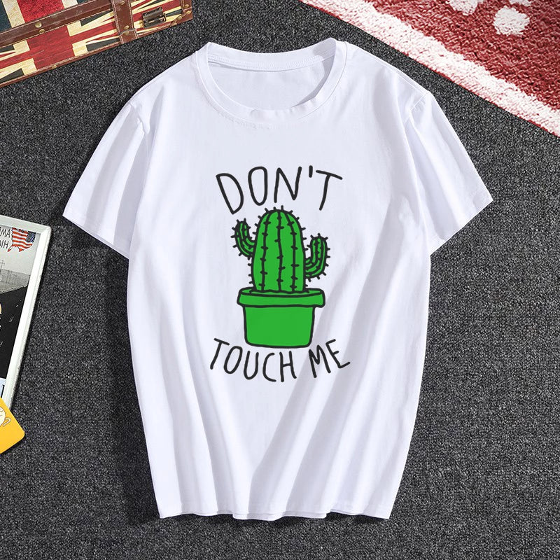 Damski T-shirt z nadrukiem ze wzorem kaktusa