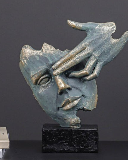 Figurka dekoracyjna motyw twarzy styl vintage