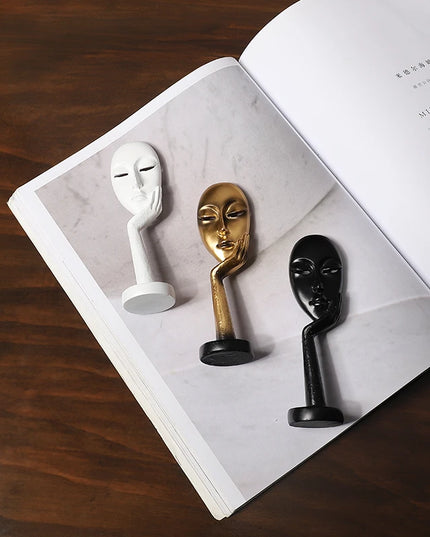 Figurka dekoracyjna motyw twarzy elegancki design