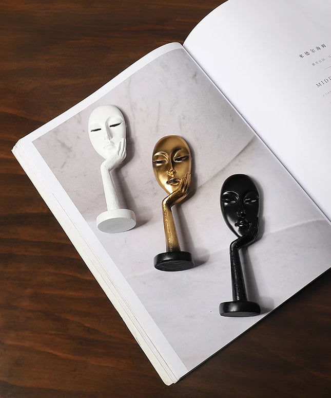 Figurka dekoracyjna motyw twarzy elegancki design