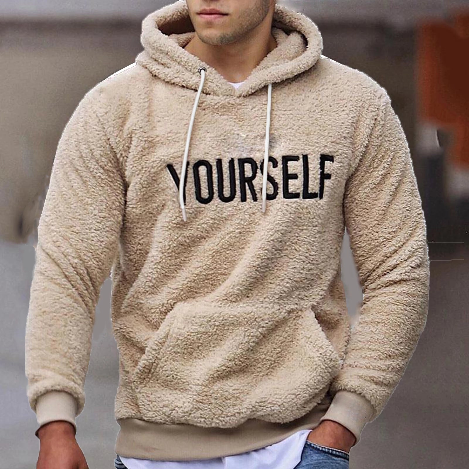 Męska bluza polarowa z napisem YOURSELF