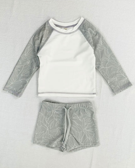 Kostium kąpielowy dla chłopców dwuczęściowy chroniący przed słońcem