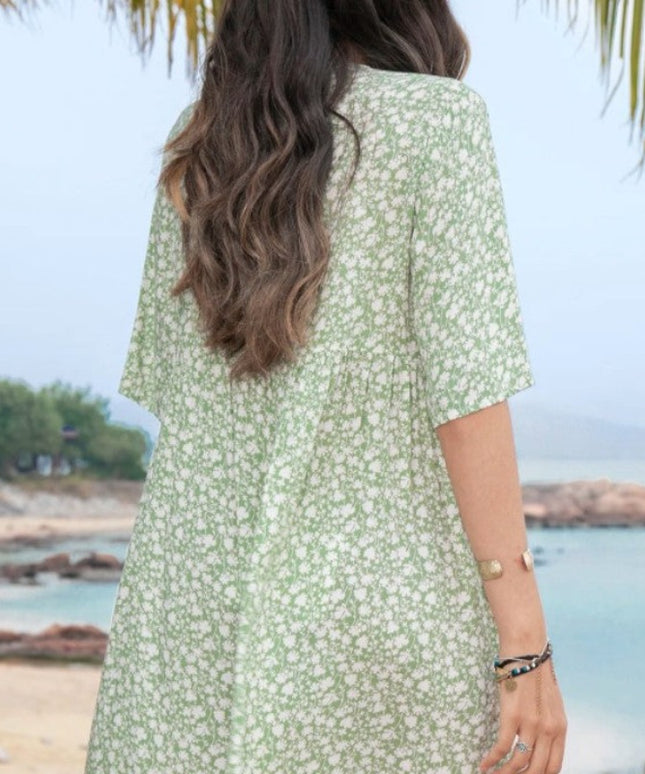 Sukienka mini w stylu boho w kwiatki