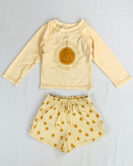 Kostium kąpielowy dla chłopców dwuczęściowy chroniący przed słońcem