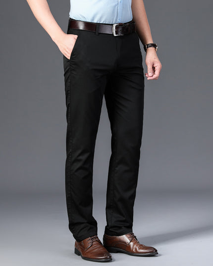 Męskie klasyczne spodnie z prostymi nogawkami