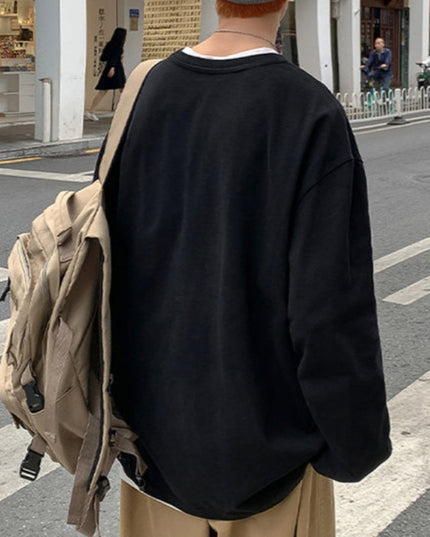 Męska koszulka z długim rękawem o kroju oversize