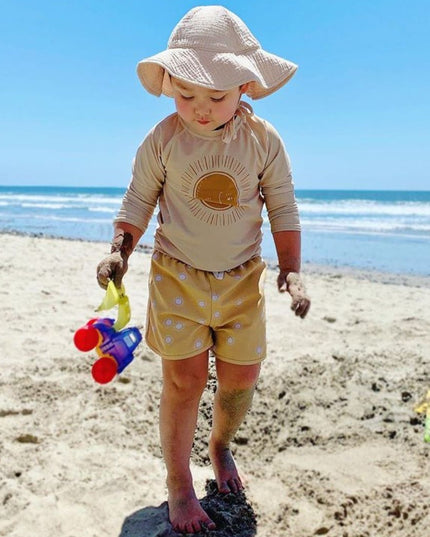 Kostium kąpielowy dla chłopców dwuczęściowy chroniący przed słońcem