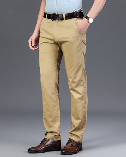 Męskie klasyczne spodnie z prostymi nogawkami