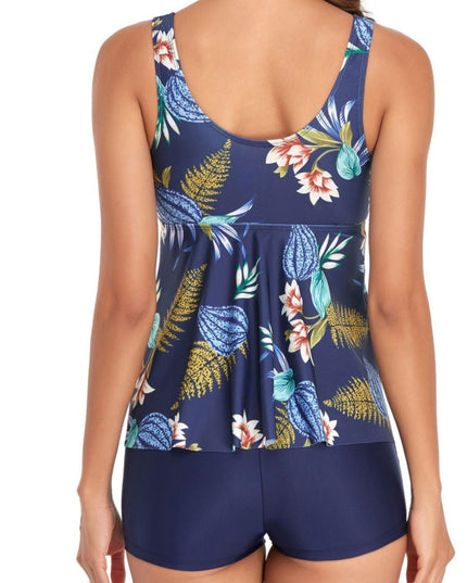 Dwuczęściowy komplet kąpielowy tankini ze spodenkami