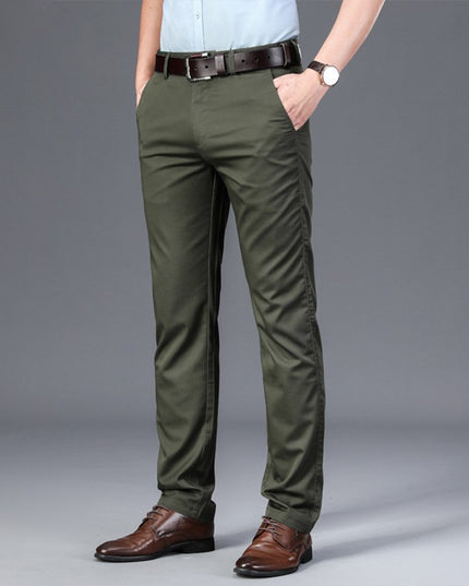 Męskie klasyczne spodnie z prostymi nogawkami