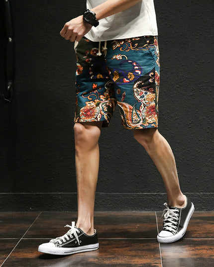 Męskie szorty kąpielowe z orientalnym wzorem