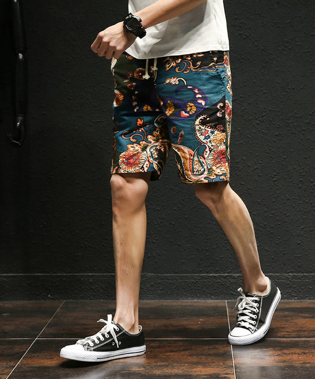 Męskie szorty kąpielowe z orientalnym wzorem