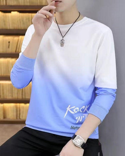 Męska bluza ombre bez kaptura