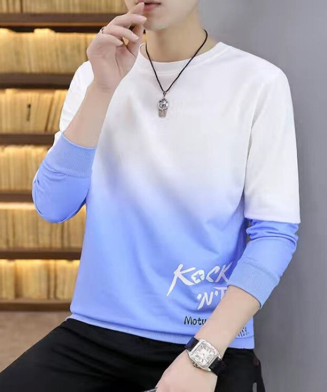 Męska bluza ombre bez kaptura