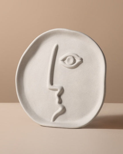 Wazon dekoracyjny ceramiczny z motywem twarzy