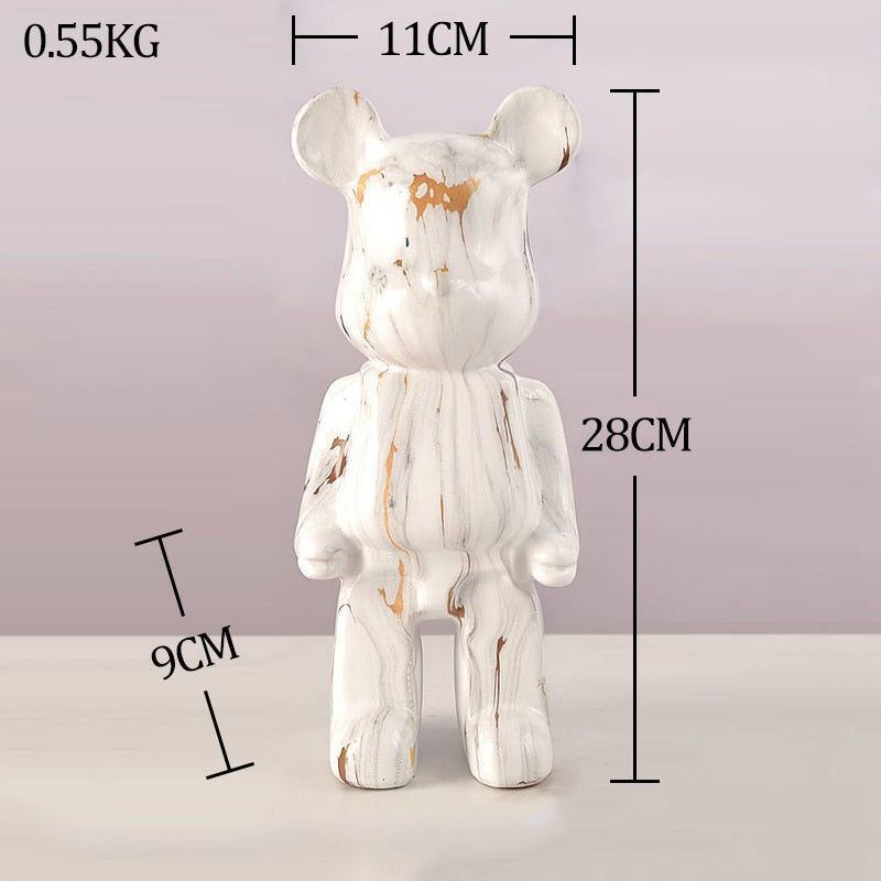 Figurka dekoracyjna ceramiczna kolorowy miś