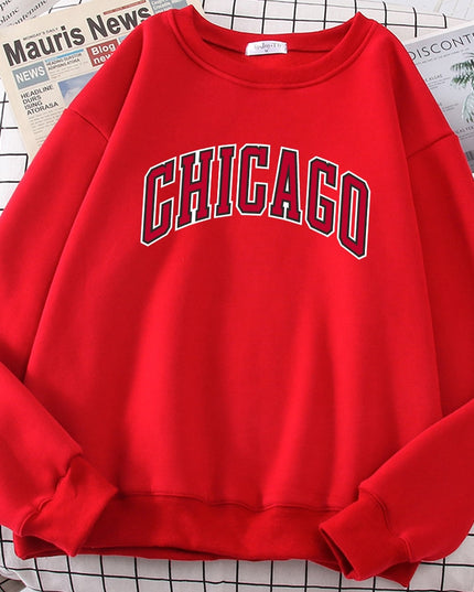 Męska bluza bez kaptura z napisem CHICAGO