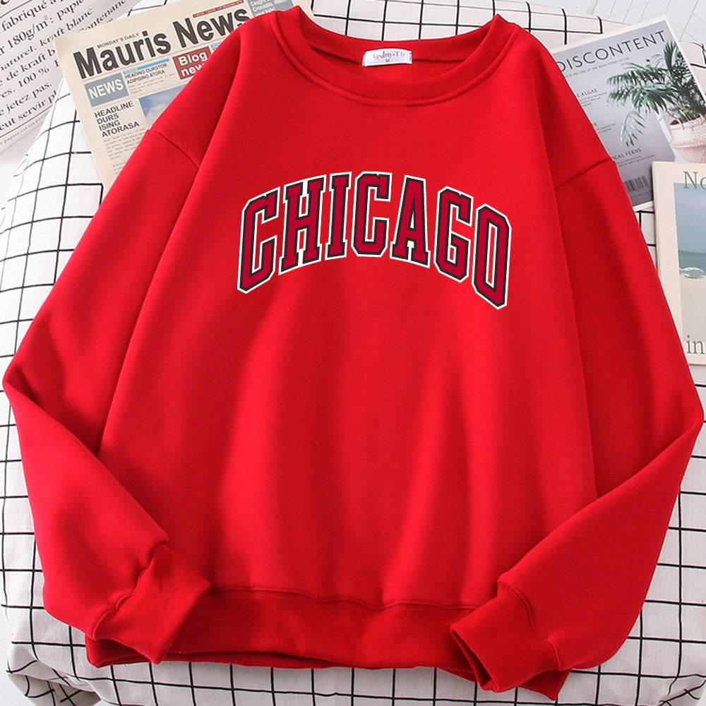 Męska bluza bez kaptura z napisem CHICAGO