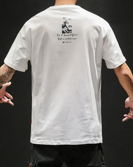 Męski T-shirt z motywem fali