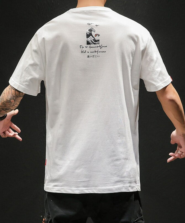 Męski T-shirt z motywem fali