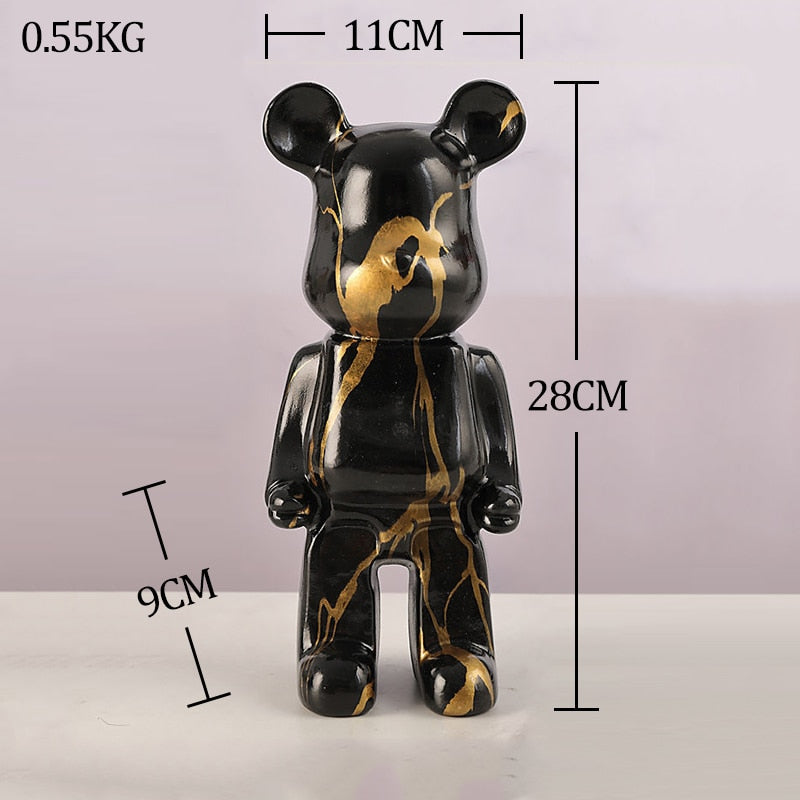 Figurka dekoracyjna ceramiczna kolorowy miś
