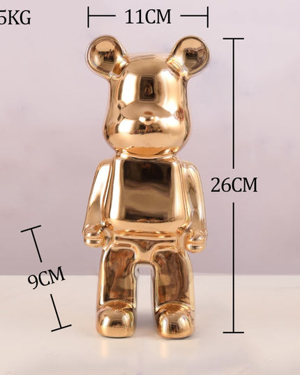 Figurka dekoracyjna ceramiczna kolorowy miś