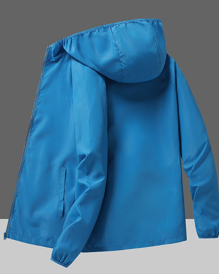 Damska kurtka przejściowa przeciwdeszczowa cienka z kapturem