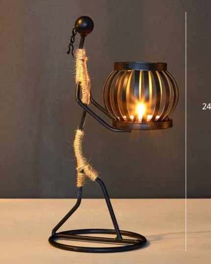 Figurka dekoracyjna świecznik w złotych kolorach