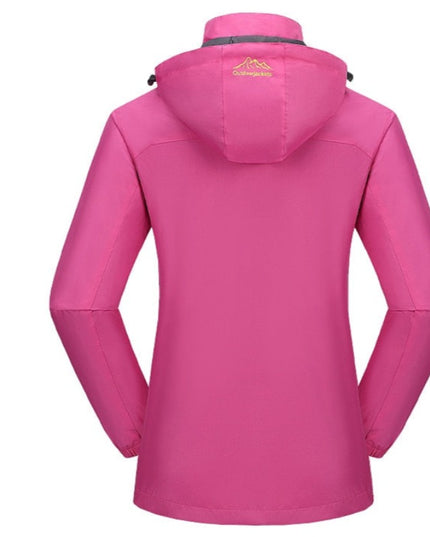 Damska kurtka przejściowa przeciwdeszczowa z kapturem