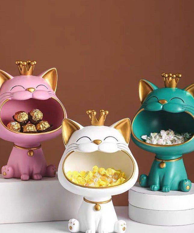 Figurka funkcjonalna schowek w kształcie kota