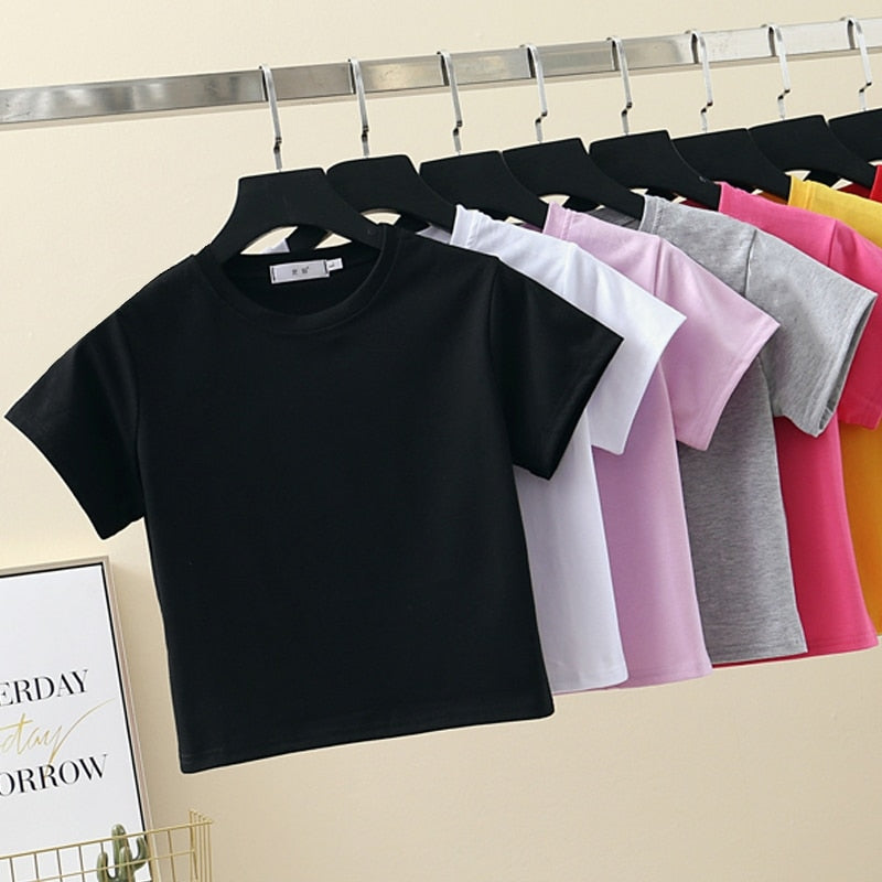 Damski krótki T-shirt klasyczny