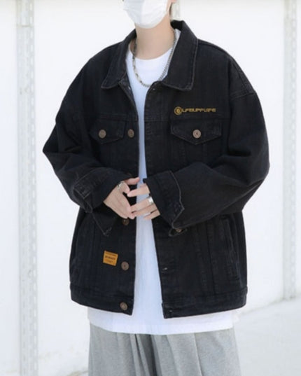 Męska kurtka jeansowa klasyczna oversize