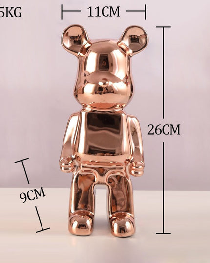 Figurka dekoracyjna ceramiczna kolorowy miś