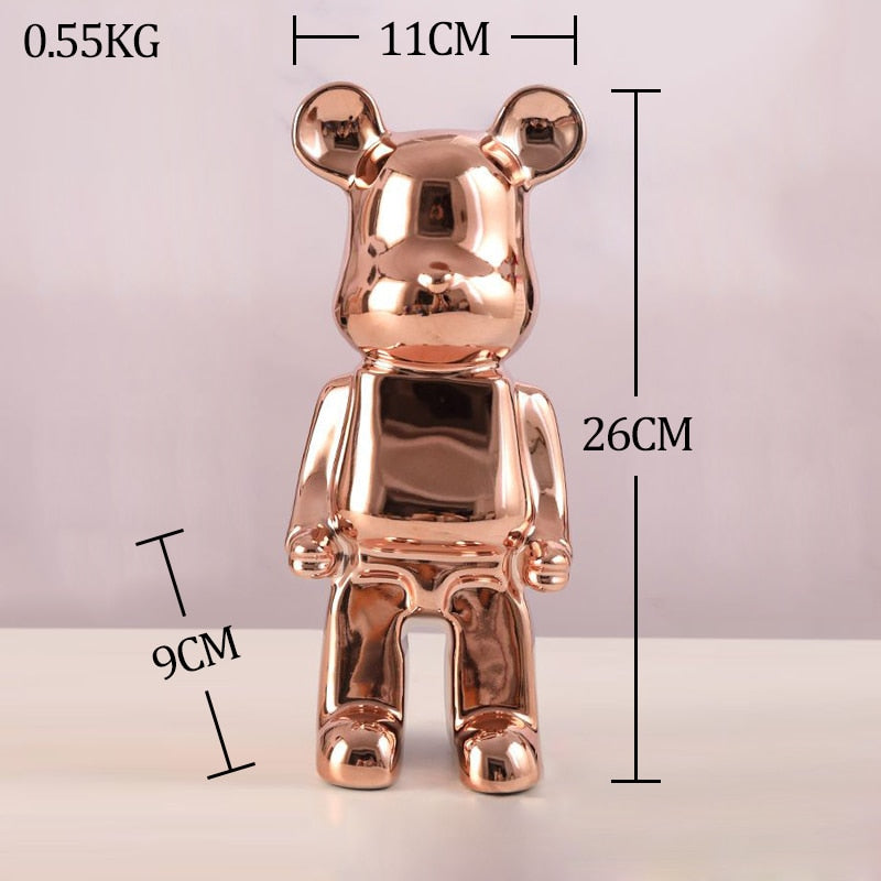 Figurka dekoracyjna ceramiczna kolorowy miś