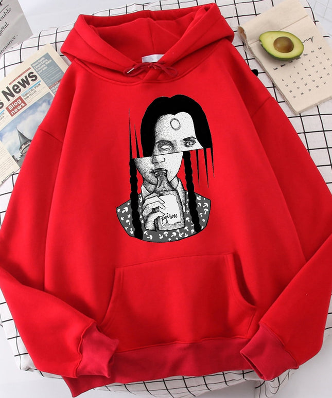 Męska bluza z kapturem z nadrukiem