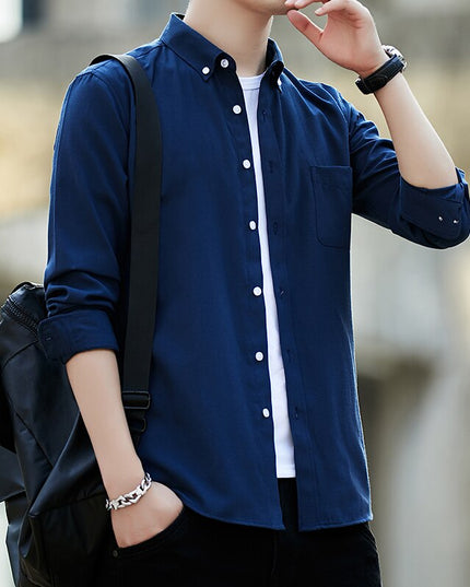 Męska koszula gładka o prostym kroju