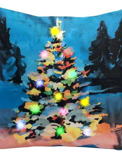 Poszewka na poduszkę świąteczna z oświetleniem LED