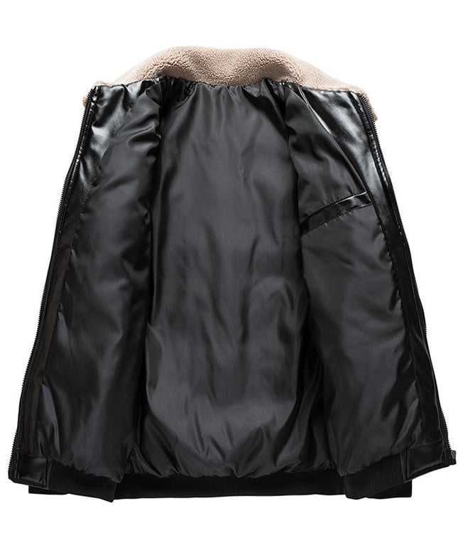 Męska kurtka zimowa z polarowym kołnierzem