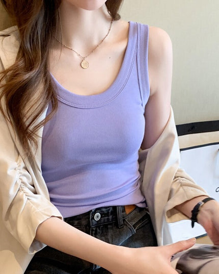 Damski top klasyczny na ramiączkach w prążki