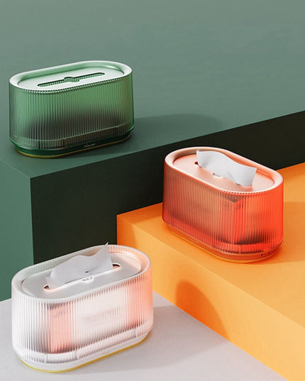 Pudełko na chusteczki w jasnych kolorach