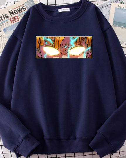 Męska bluza bez kaptura z nadrukiem