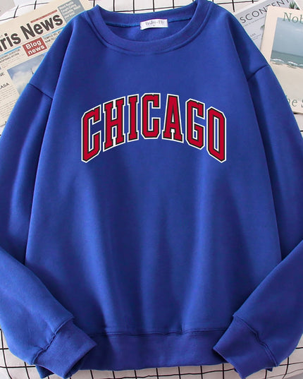 Męska bluza bez kaptura z napisem CHICAGO