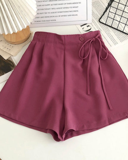 Damskie szorty elegancki z ozdobnym wiązaniem