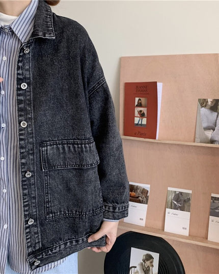 Damska kurtka jeansowa klasyczna o kroju oversize