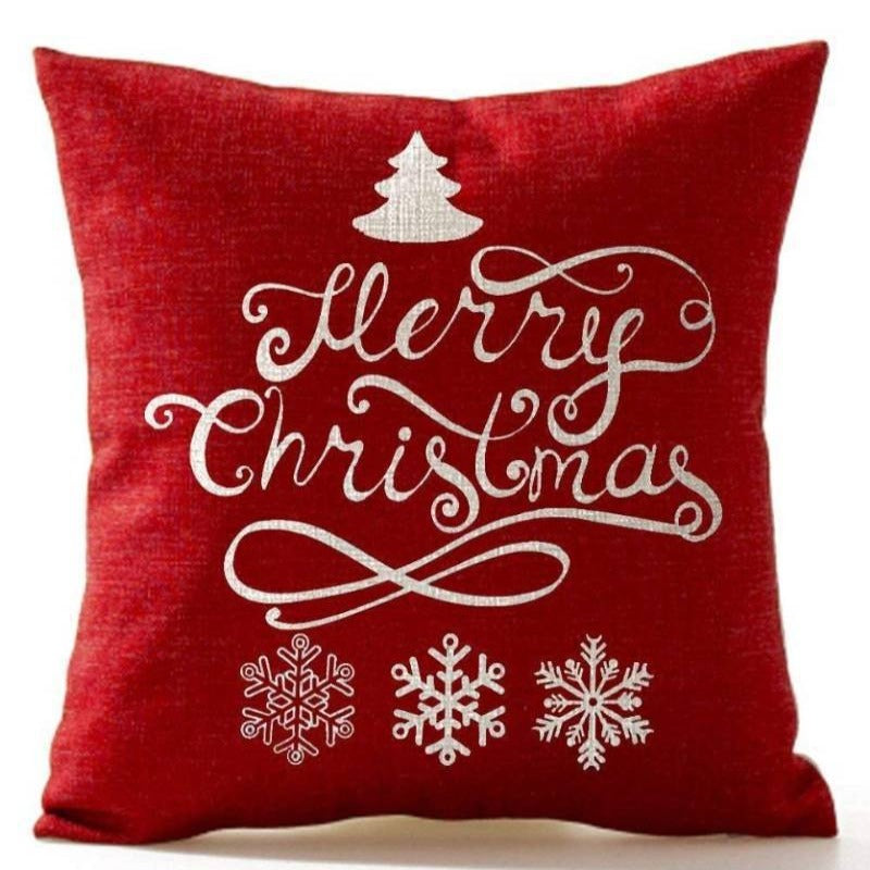 Świąteczna poszewka na poduszkę z napisem Merry Christmas