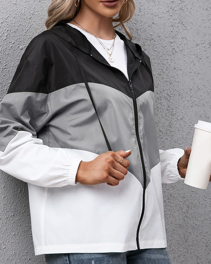 Damska kurtka przejściowa trzykolorowa