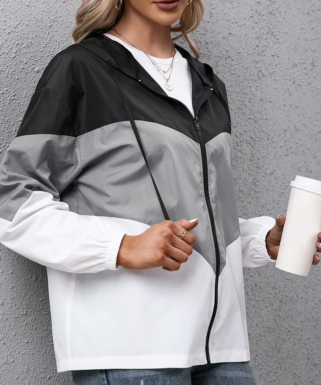 Damska kurtka przejściowa trzykolorowa