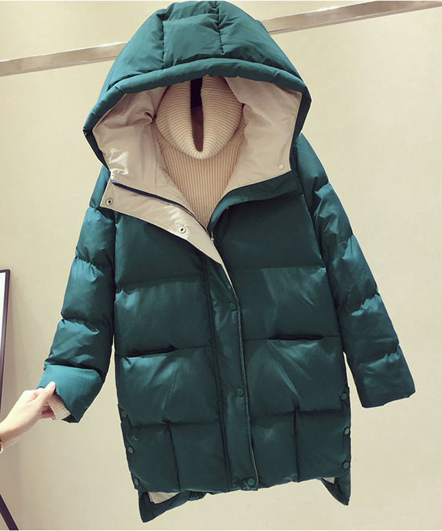 Damska kurtka zimowa ocieplana z kapturem