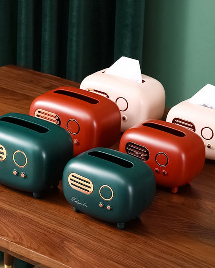 Pudełko na chusteczki w kształcie radia styl retro