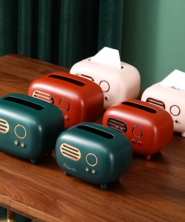 Pudełko na chusteczki w kształcie radia styl retro